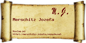 Merschitz Jozefa névjegykártya